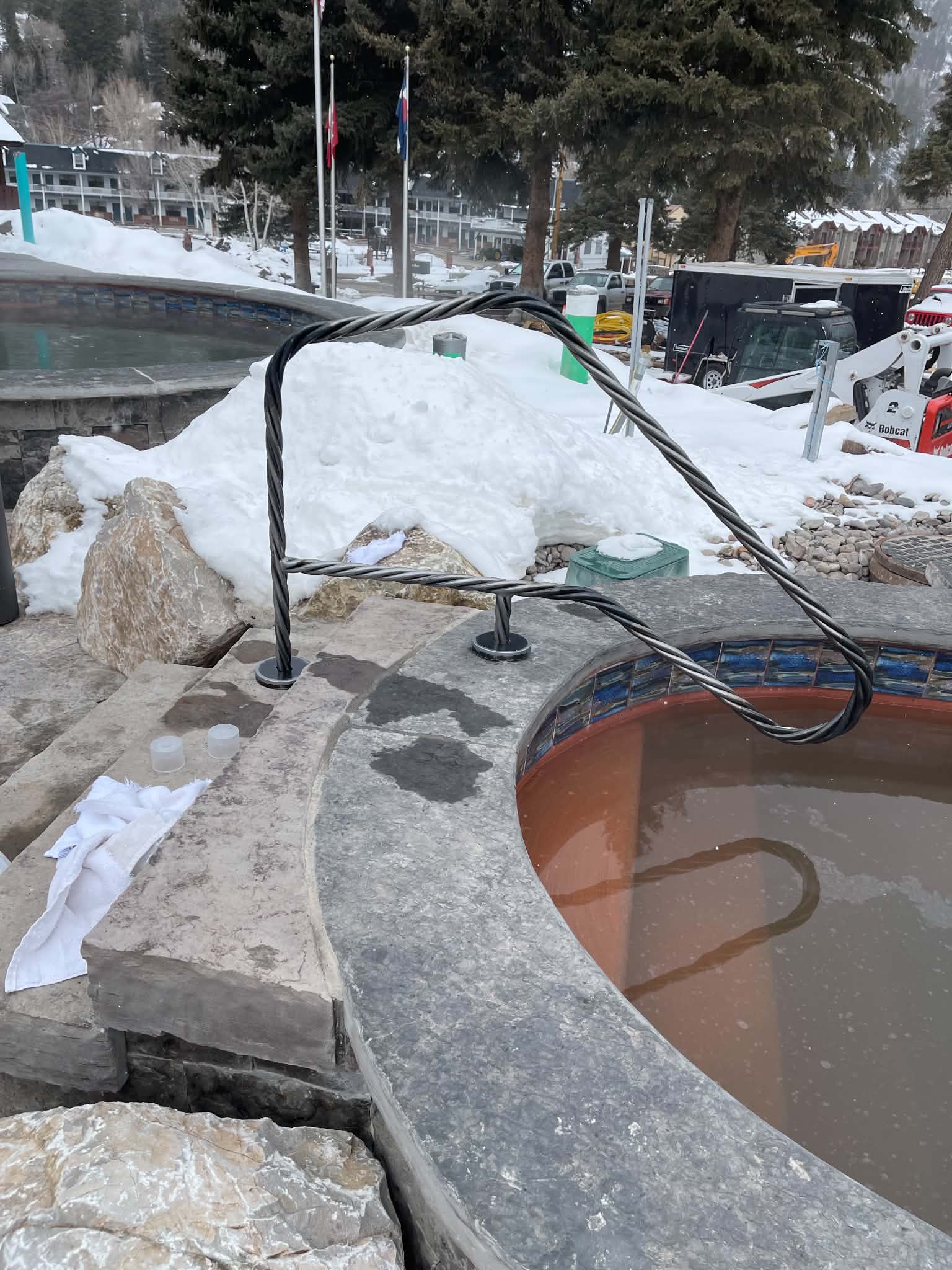 Custom Spa Handrail by Montrose Metal Works